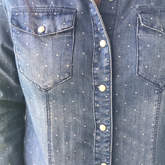 H&M polka dot denim shirt - Picture 2 of 4